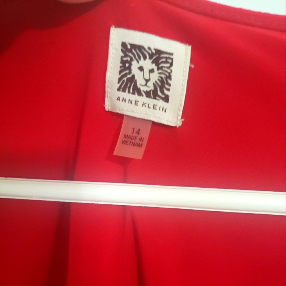 Red Anne Klein wrap dress
